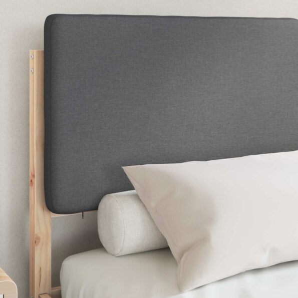 vidaXL Rám postele s čalúneným čelom Tmavo šedá 140 x 200 cm – Obrázok 3