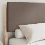 vidaXL Rám postele s čalúneným čelom Sivohnedá 140 x 200 cm – Obrázok 3