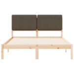 vidaXL Rám postele s čalúneným čelom Sivohnedá 140 x 200 cm – Obrázok 5
