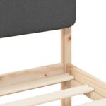 vidaXL Rám postele s čalúneným čelom Tmavo šedá 120 x 190 cm – Obrázok 8