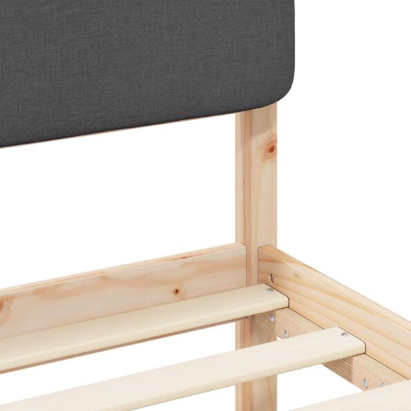 vidaXL Rám postele s čalúneným čelom Tmavo šedá 100 x 200 cm – Obrázok 8