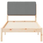 vidaXL Rám postele s čalúneným čelom Svetlosivá 75 x 190 cm – Obrázok 5