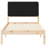 vidaXL Rám postele s čalúneným čelom Čierna 75 x 190 cm – Obrázok 5