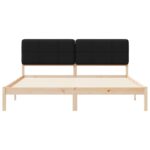 vidaXL Rám postele s čalúneným čelom Čierna 180 x 200 cm – Obrázok 5
