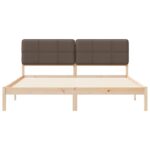 vidaXL Rám postele s čalúneným čelom Sivohnedá 180 x 200 cm – Obrázok 5