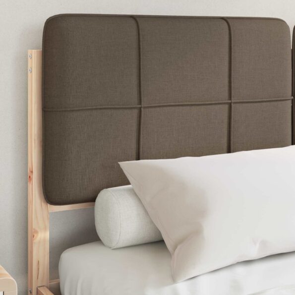 vidaXL Rám postele s čalúneným čelom Sivohnedá 150 x 200 cm – Obrázok 3