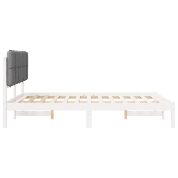vidaXL Rám postele s čalúneným čelom Svetlosivá 150 x 200 cm – Obrázok 6