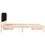 vidaXL Rám postele s čalúneným čelom Čierna 120 x 190 cm – Obrázok 6