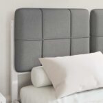 vidaXL Rám postele s čalúneným čelom Svetlosivá 120 x 190 cm – Obrázok 3