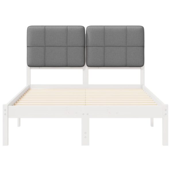 vidaXL Rám postele s čalúneným čelom Svetlosivá 120 x 190 cm – Obrázok 5