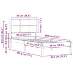 vidaXL Rám postele s čalúneným čelom Svetlosivá 90 x 190 cm – Obrázok 11