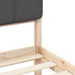vidaXL Rám postele s čalúneným čelom Tmavo šedá 75 x 190 cm – Obrázok 8