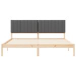 vidaXL Rám postele s čalúneným čelom Tmavo šedá 180 x 200 cm – Obrázok 5