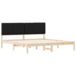 vidaXL Rám postele s čalúneným čelom Čierna 180 x 200 cm – Obrázok 3