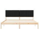 vidaXL Rám postele s čalúneným čelom Čierna 180 x 200 cm – Obrázok 4