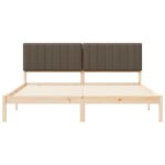 vidaXL Rám postele s čalúneným čelom Sivohnedá 180 x 200 cm – Obrázok 5