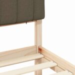 vidaXL Rám postele s čalúneným čelom Sivohnedá 160 x 200 cm – Obrázok 8