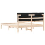 vidaXL Rám postele s čalúneným čelom Čierna 150 x 200 cm – Obrázok 7