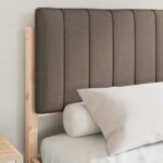 vidaXL Rám postele s čalúneným čelom Sivohnedá 140 x 200 cm – Obrázok 3