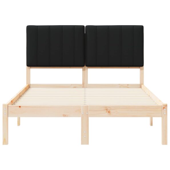 vidaXL Rám postele s čalúneným čelom Čierna 120 x 190 cm – Obrázok 5