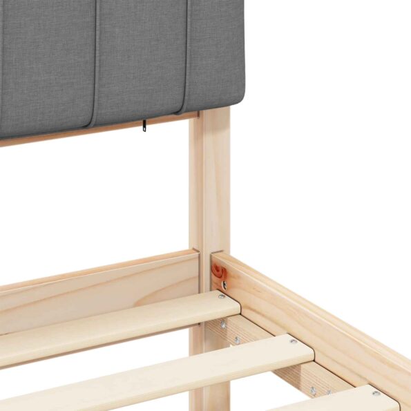 vidaXL Rám postele s čalúneným čelom Svetlosivá 100 x 200 cm – Obrázok 8