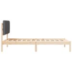 vidaXL Rám postele s čalúneným čelom Tmavo šedá 100 x 200 cm – Obrázok 6