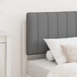 vidaXL Rám postele s čalúneným čelom Svetlosivá 80 x 200 cm – Obrázok 3