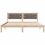 vidaXL Rám postele s čelnou doskou Sivohnedá 160 x 200 cm látka – Obrázok 5