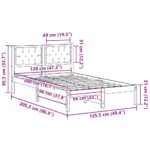 vidaXL Rám postele s čelnou doskou Sivohnedá 120 x 200 cm látka – Obrázok 11