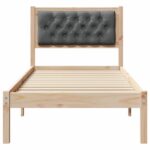 vidaXL Rám postele s čelnou doskou Tmavo šedá 80 x 200 cm látka – Obrázok 5