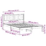 vidaXL Rám postele s čalúneným čelom Tmavo šedá 140 x 200 cm látka – Obrázok 11