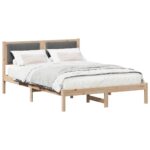 vidaXL Rám postele s čalúneným čelom Tmavo šedá 140 x 200 cm látka – Obrázok 3