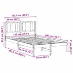 vidaXL Rám postele s čalúneným čelom Čierna 120 x 200 cm látka – Obrázok 11