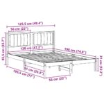 vidaXL Rám postele s čalúneným čelom Sivohnedá 120 x 190 cm látka – Obrázok 11