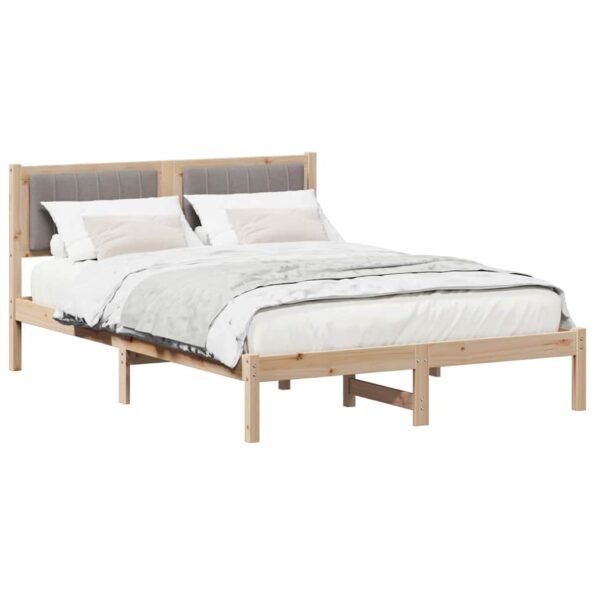 vidaXL Rám postele s čalúneným čelom Sivohnedá 120 x 190 cm látka – Obrázok 3