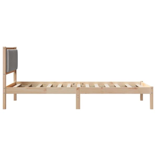 vidaXL Rám postele s čalúneným čelom Svetlosivá 100 x 200 cm látka – Obrázok 6
