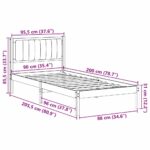 vidaXL Rám postele s čalúneným čelom Svetlosivá 90 x 200 cm látka – Obrázok 11