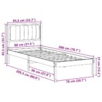 vidaXL Rám postele s čalúneným čelom Sivohnedá 80 x 200 cm látka – Obrázok 11