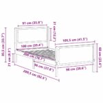 vidaXL Rám postele s čelnou doskou Tmavo šedá 100 x 200 cm látka – Obrázok 11