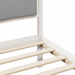 vidaXL Rám postele s čelnou doskou Svetlosivá 100 x 200 cm látka – Obrázok 8