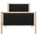 vidaXL Rám postele s čelnou doskou Čierna 90 x 200 cm látka – Obrázok 5