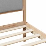 vidaXL Rám postele s čelnou doskou Svetlosivá 75 x 190 cm látka – Obrázok 8