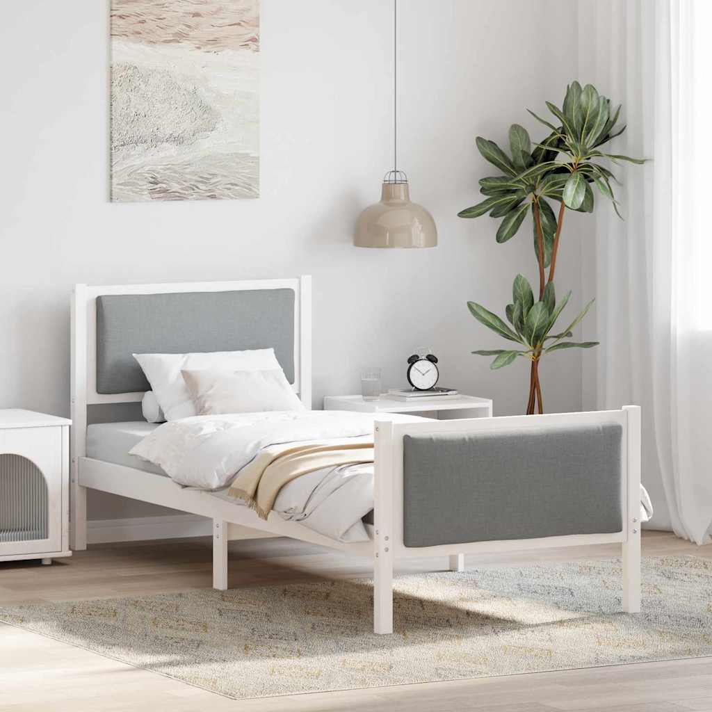 878373_1.jpg vidaXL Rám postele s čelnou doskou Svetlosivá 75 x 190 cm látka – Obrázok 1