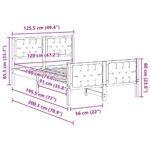 vidaXL Rám postele s čelnou doskou Svetlosivá 120 x 190 cm látka – Obrázok 11