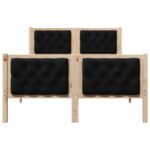 vidaXL Rám postele s čelnou doskou Čierna 120 x 190 cm látka – Obrázok 5
