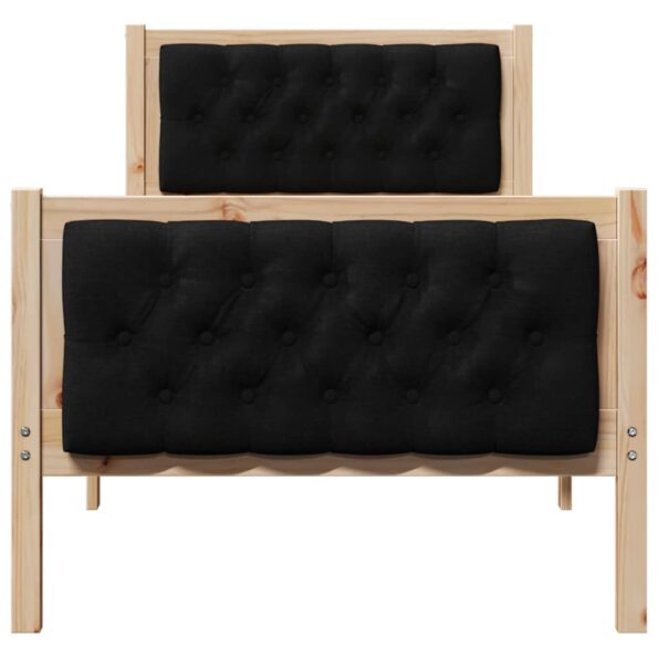 vidaXL Rám postele s čelnou doskou Čierna 80 x 200 cm látka – Obrázok 5