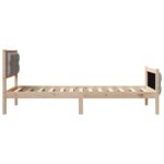 vidaXL Rám postele s čelnou doskou Sivohnedá 90 x 190 cm látka – Obrázok 6