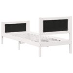 vidaXL Rám postele s čelnou doskou Svetlosivá 75 x 190 cm látka – Obrázok 7