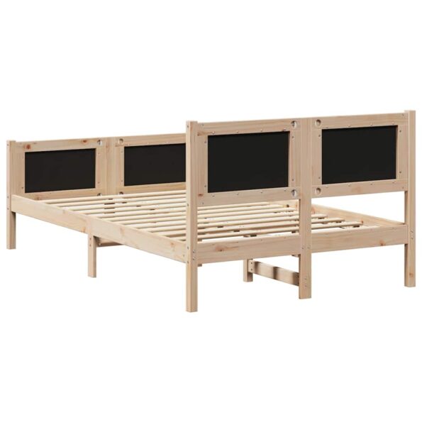 vidaXL Rám postele Hnedá a čierna 120 x 200 cm Borovicový masív – Obrázok 7