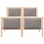 vidaXL Rám postele Hnedá a taupe 120 x 200 cm Borovicový masív – Obrázok 5